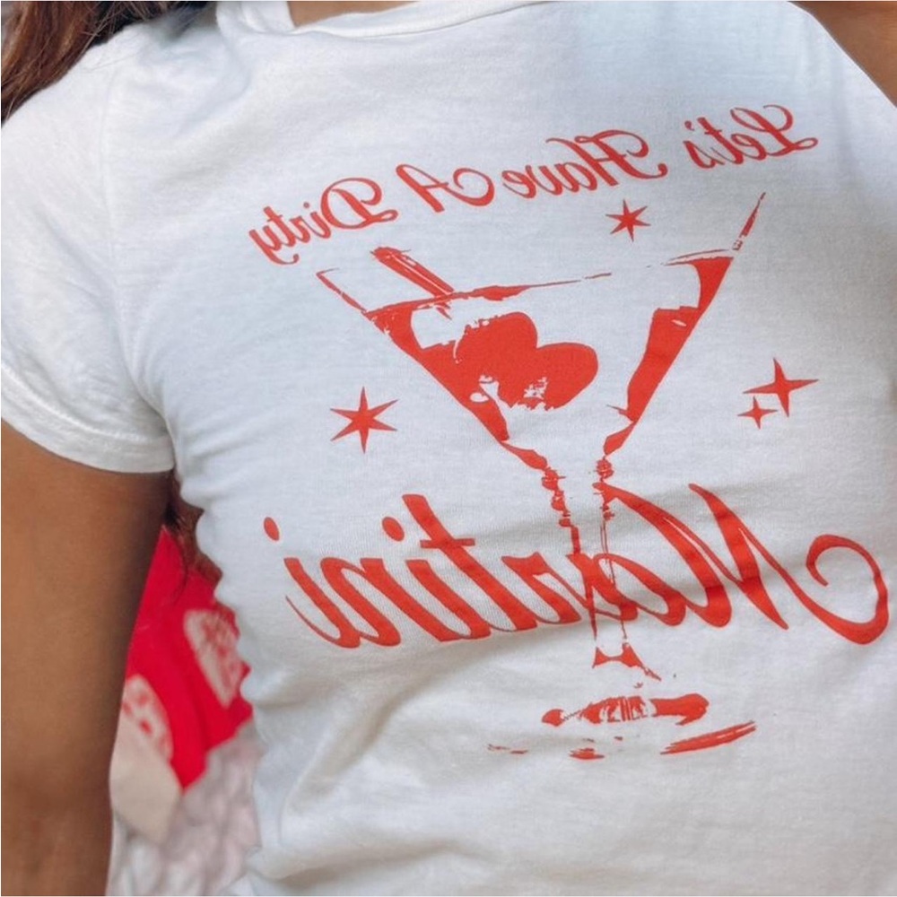 Princess Polly Martini Glass Tee
